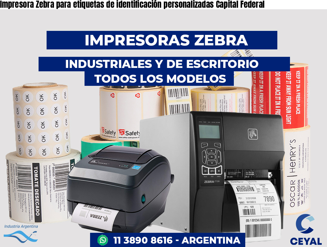 Impresora Zebra para etiquetas de identificación personalizadas Capital Federal