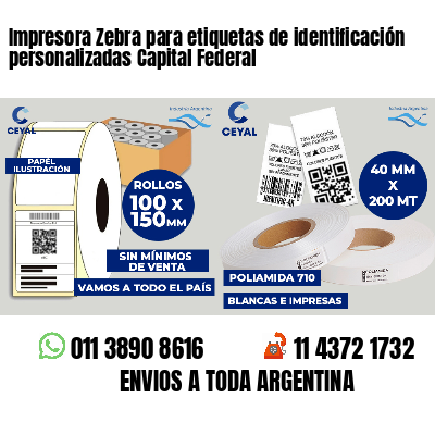 Impresora Zebra para etiquetas de identificación personalizadas Capital Federal
