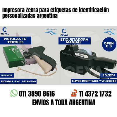 Impresora Zebra para etiquetas de identificación personalizadas argentina