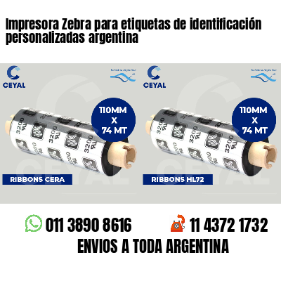 Impresora Zebra para etiquetas de identificación personalizadas argentina