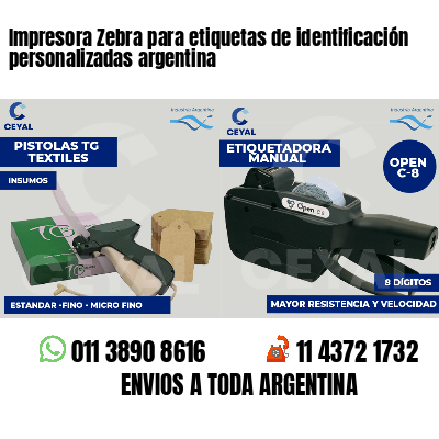 Impresora Zebra para etiquetas de identificación personalizadas argentina