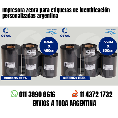 Impresora Zebra para etiquetas de identificación personalizadas argentina