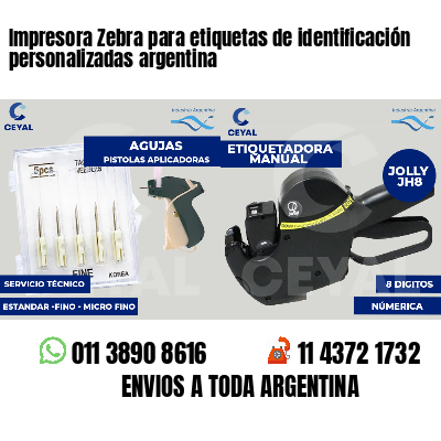 Impresora Zebra para etiquetas de identificación personalizadas argentina
