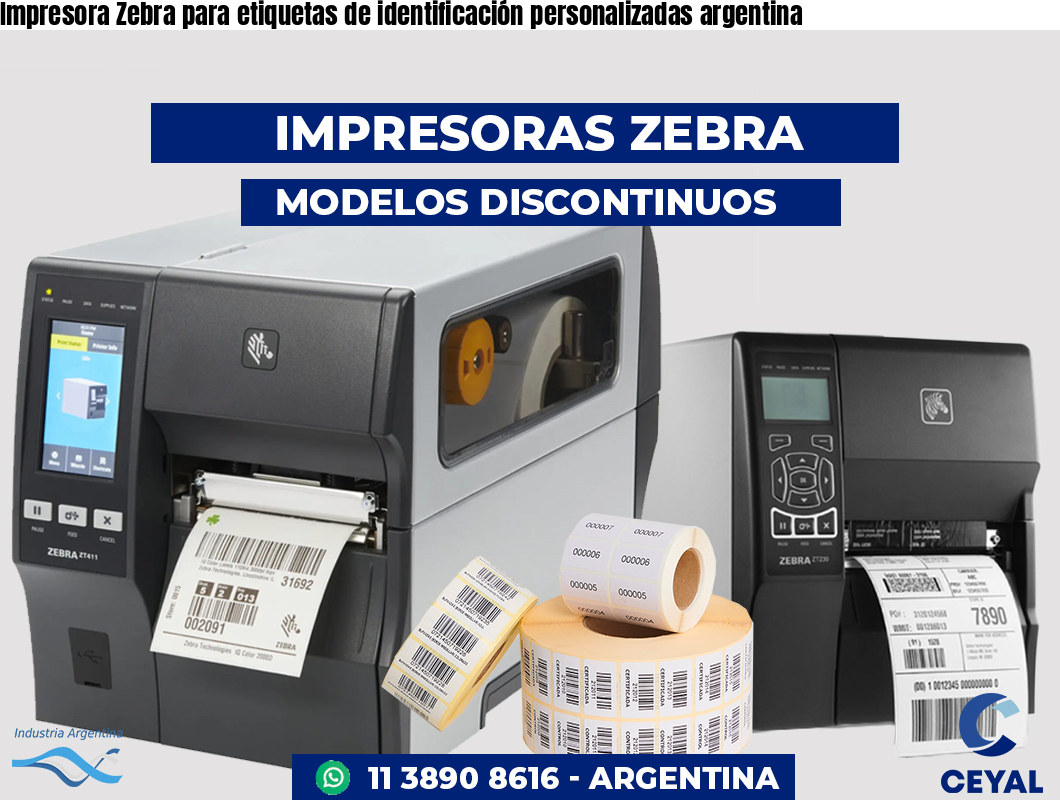Impresora Zebra para etiquetas de identificación personalizadas argentina
