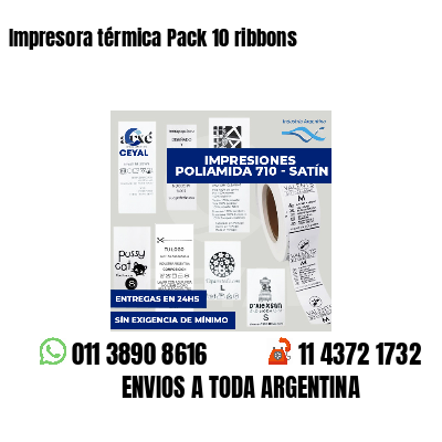 Impresora térmica Pack 10 ribbons