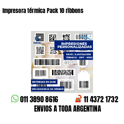 Impresora térmica Pack 10 ribbons