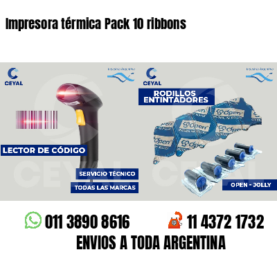 Impresora térmica Pack 10 ribbons