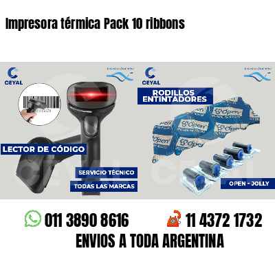 Impresora térmica Pack 10 ribbons