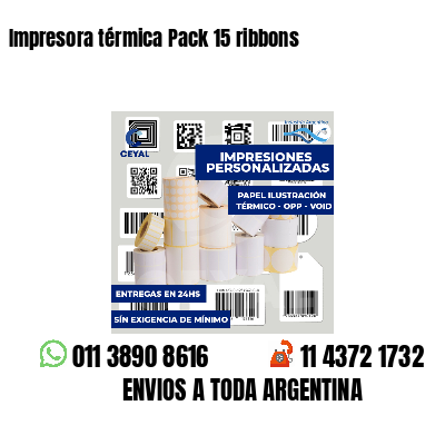 Impresora térmica Pack 15 ribbons