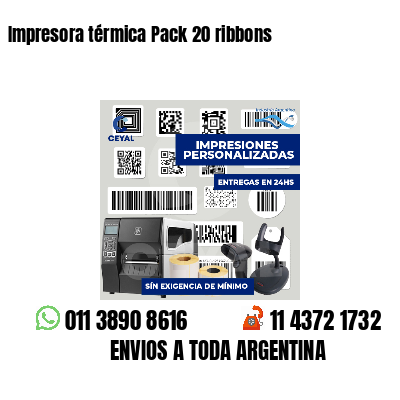 Impresora térmica Pack 20 ribbons