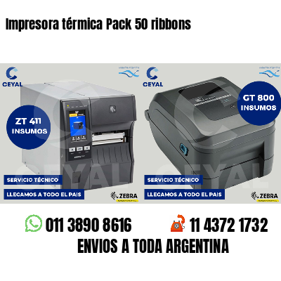 Impresora térmica Pack 50 ribbons