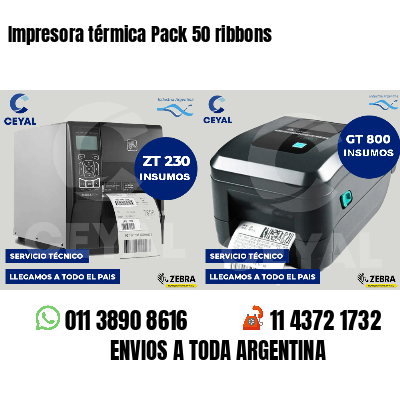 Impresora térmica Pack 50 ribbons