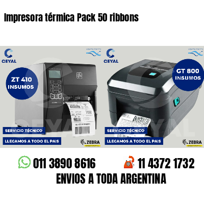 Impresora térmica Pack 50 ribbons