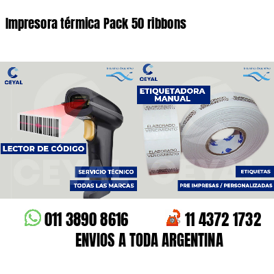 Impresora térmica Pack 50 ribbons