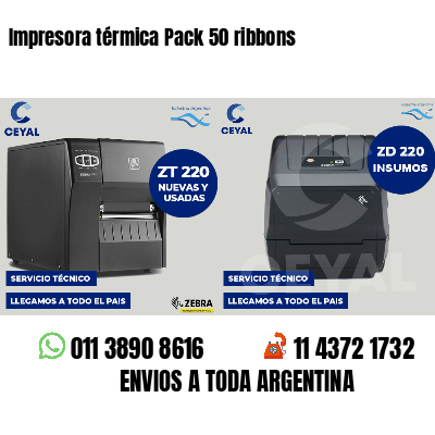 Impresora térmica Pack 50 ribbons