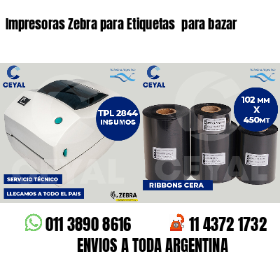 Impresoras Zebra para Etiquetas para bazar