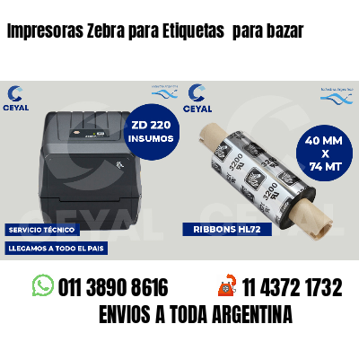 Impresoras Zebra para Etiquetas para bazar