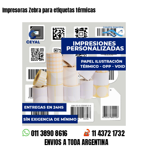 Impresoras Zebra para etiquetas térmicas