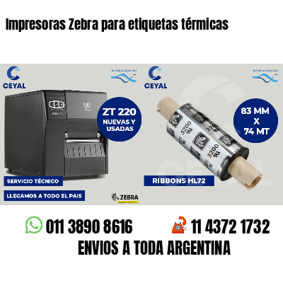 Impresoras Zebra para etiquetas térmicas