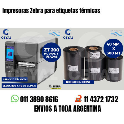 Impresoras Zebra para etiquetas térmicas