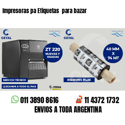 Impresoras pa Etiquetas para bazar