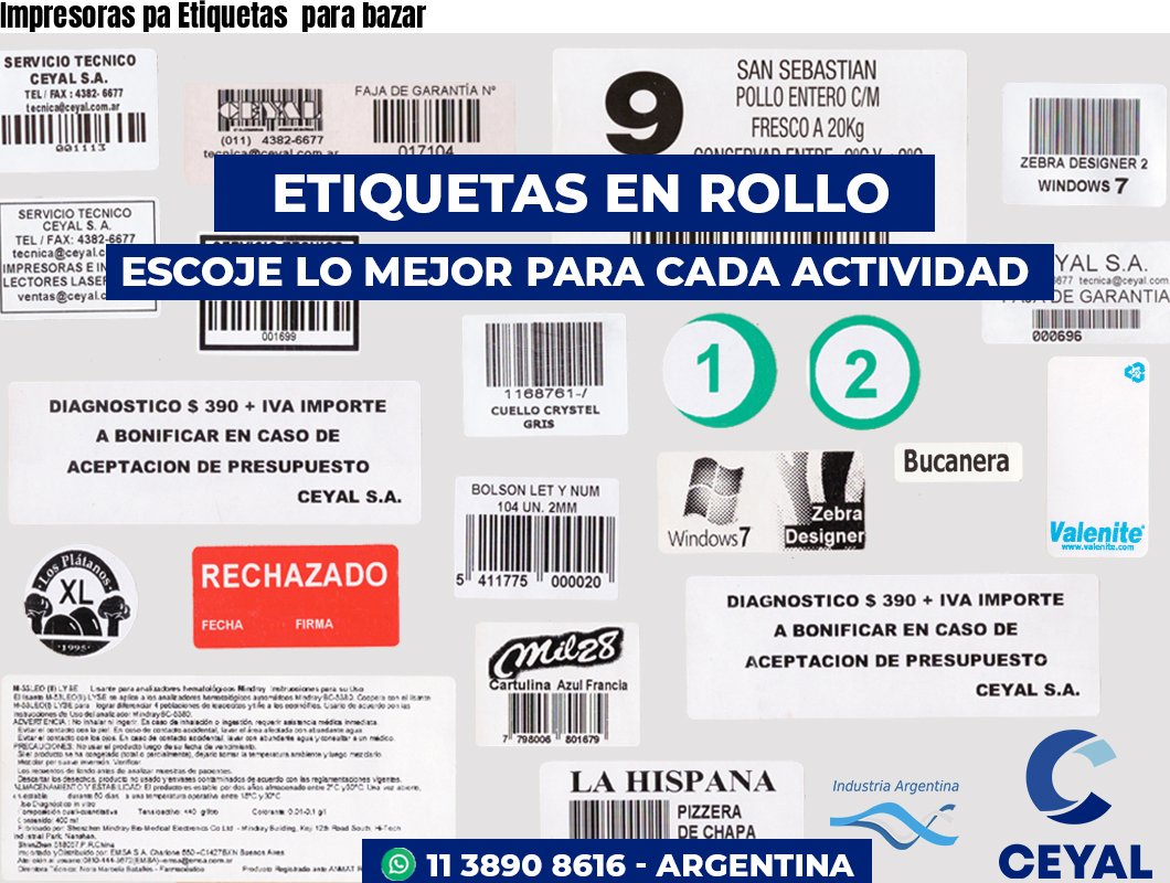 Impresoras pa Etiquetas  para bazar