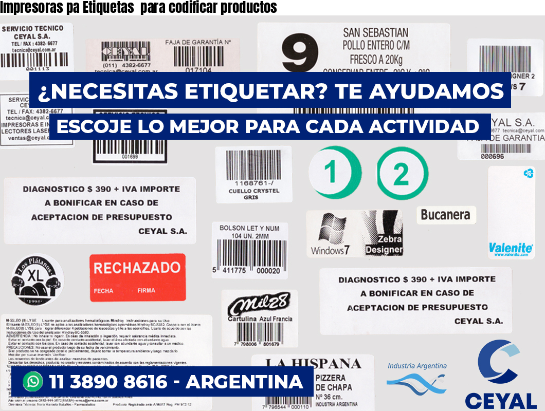 Impresoras pa Etiquetas  para codificar productos