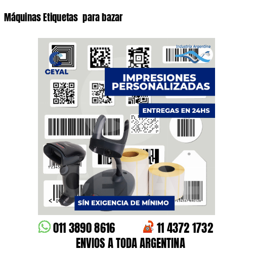 Máquinas Etiquetas  para bazar