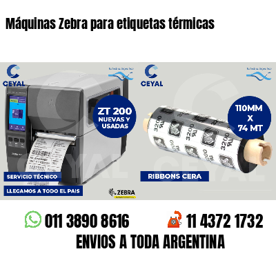 Máquinas Zebra para etiquetas térmicas