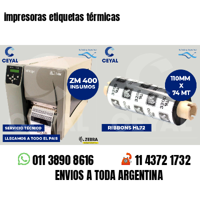 impresoras etiquetas térmicas