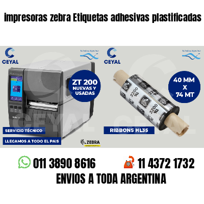 impresoras zebra Etiquetas adhesivas plastificadas