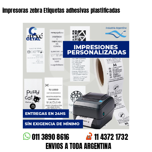 impresoras zebra Etiquetas adhesivas plastificadas