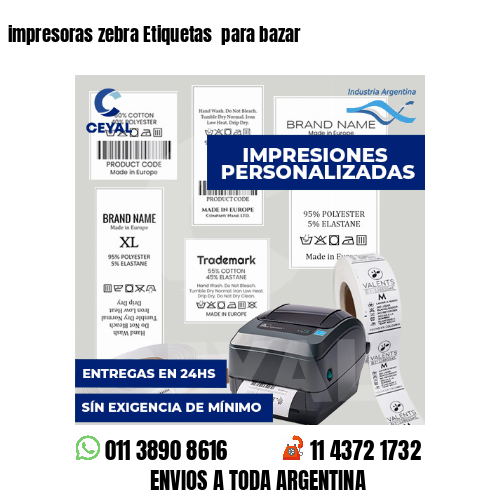impresoras zebra Etiquetas  para bazar