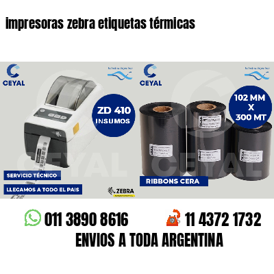impresoras zebra etiquetas térmicas