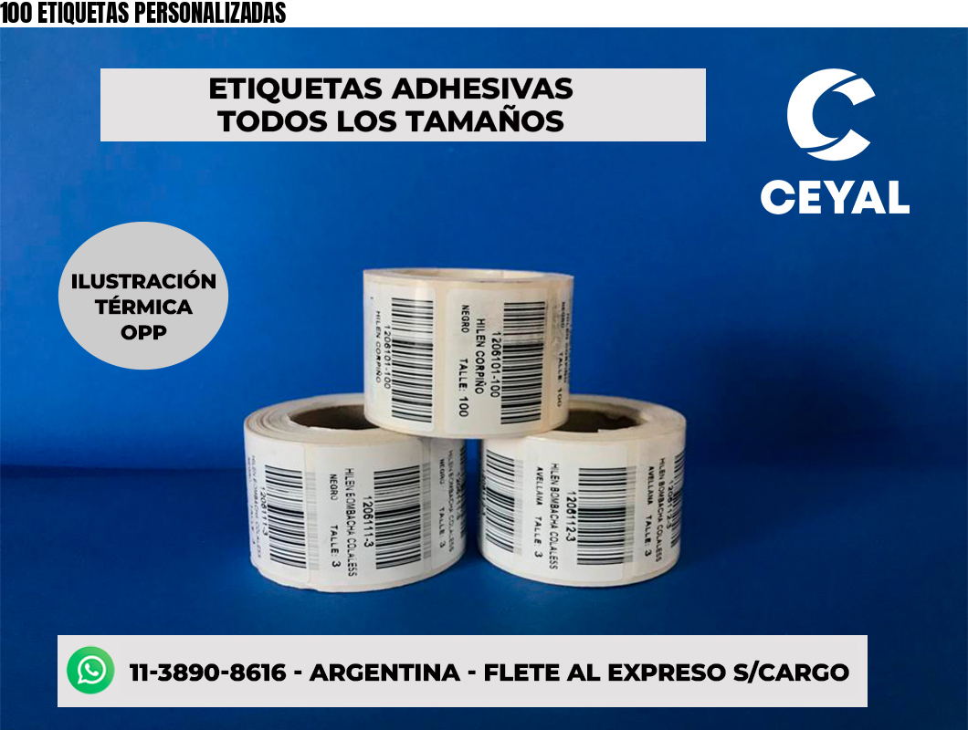 100 ETIQUETAS PERSONALIZADAS