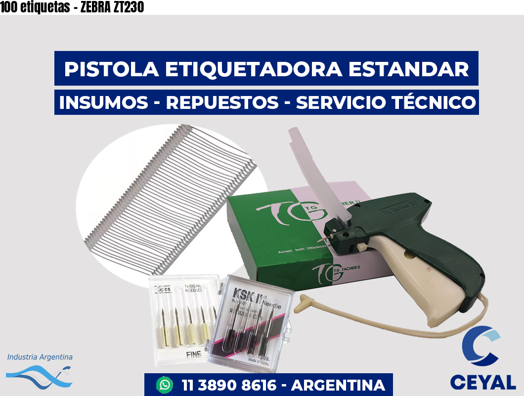 100 etiquetas - ZEBRA ZT230