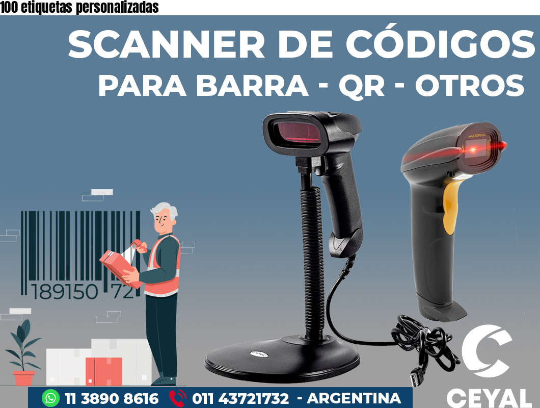 100 etiquetas personalizadas