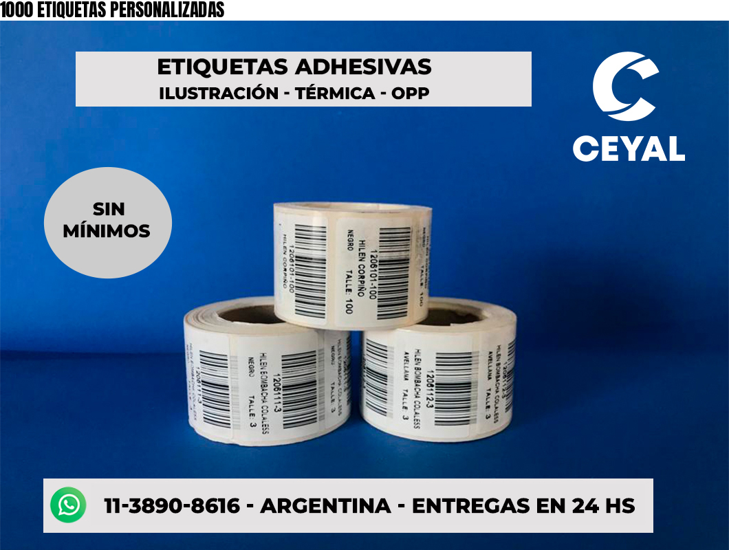 1000 ETIQUETAS PERSONALIZADAS