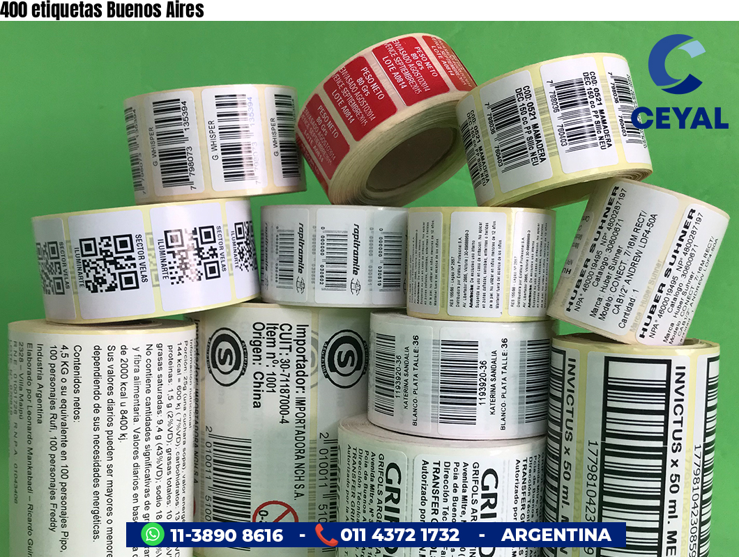 400 etiquetas Buenos Aires