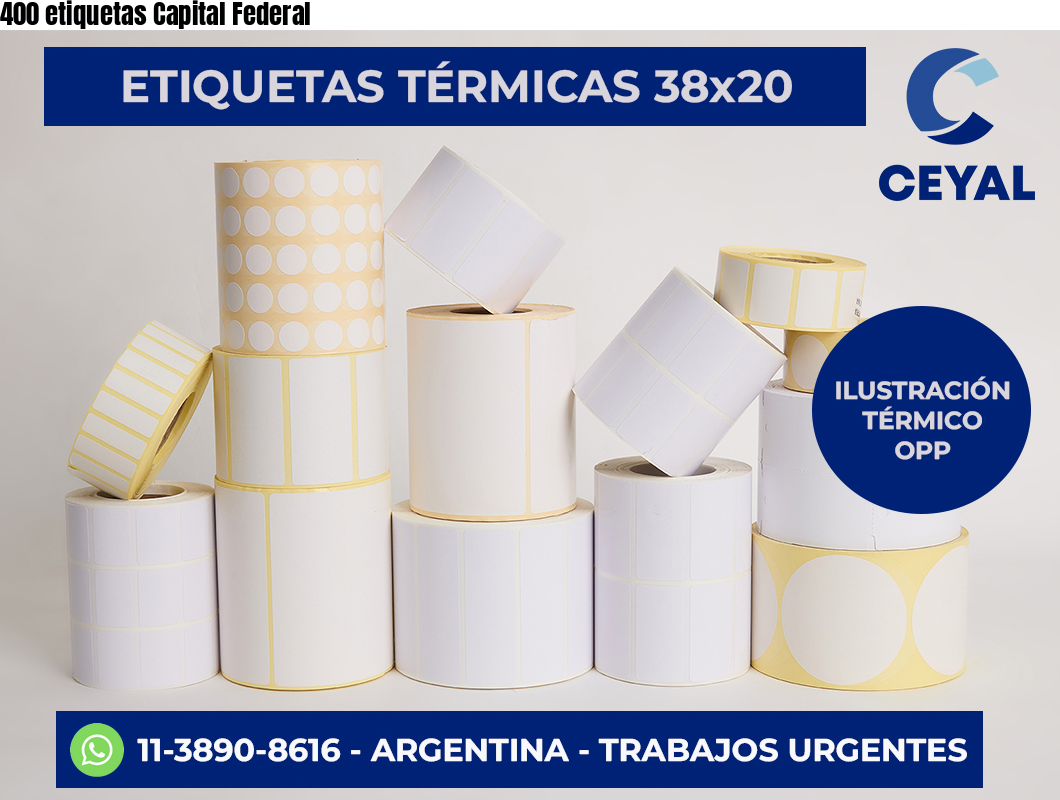 400 etiquetas Capital Federal