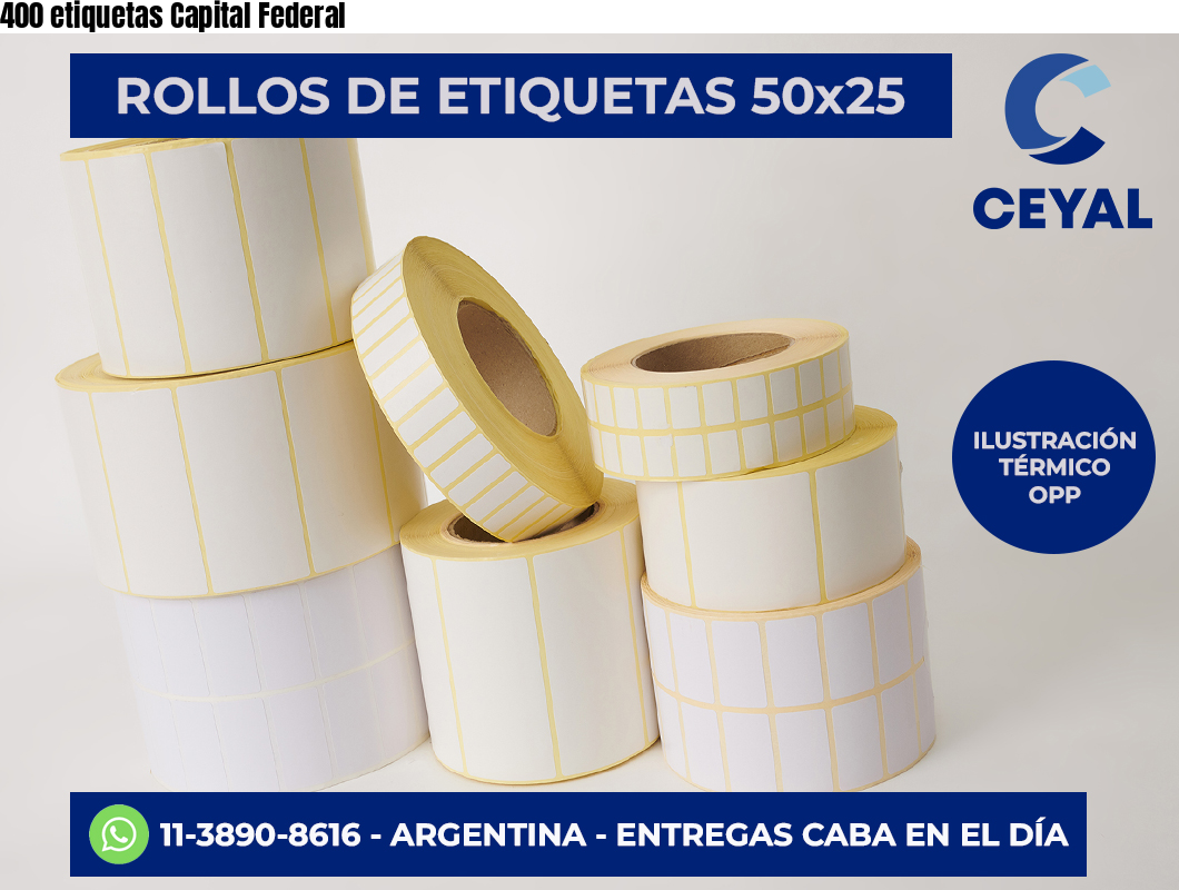 400 etiquetas Capital Federal