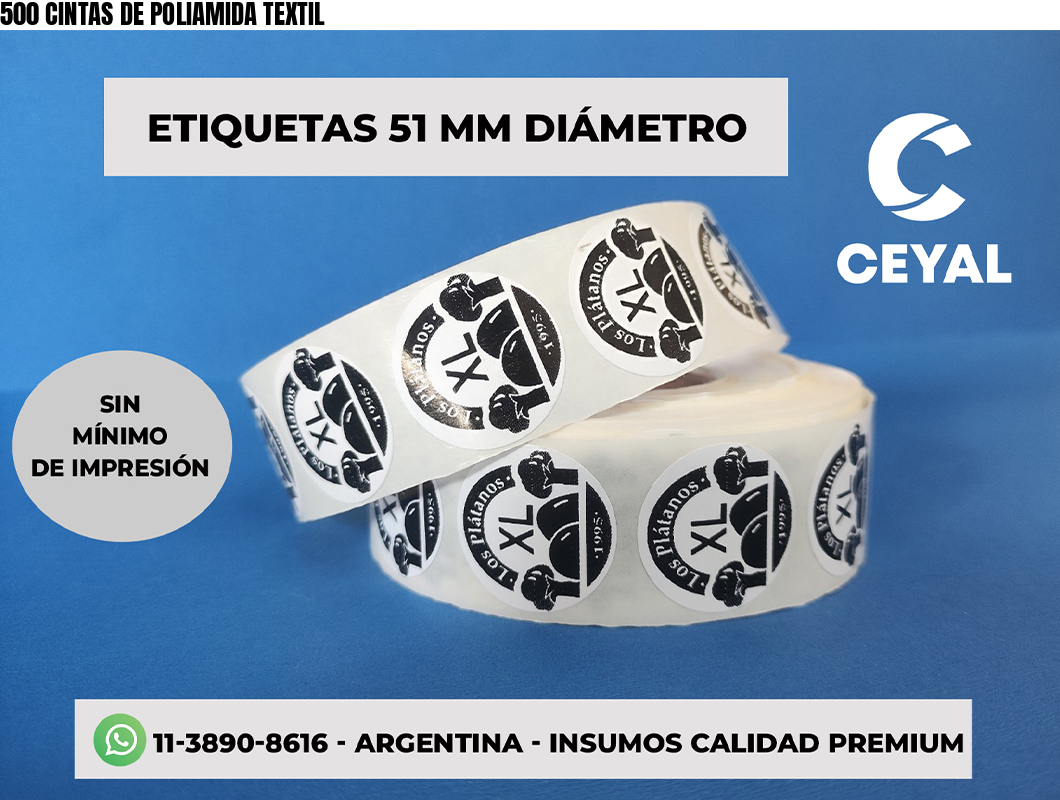 500 CINTAS DE POLIAMIDA TEXTIL