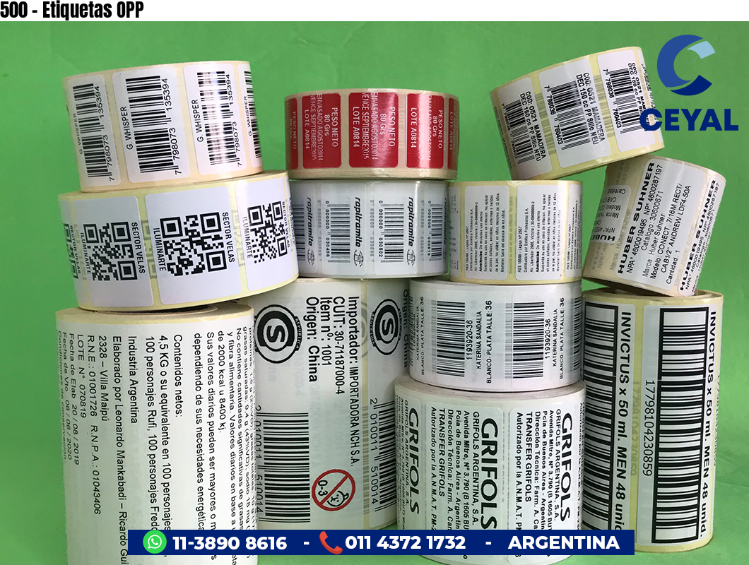 500 - Etiquetas OPP