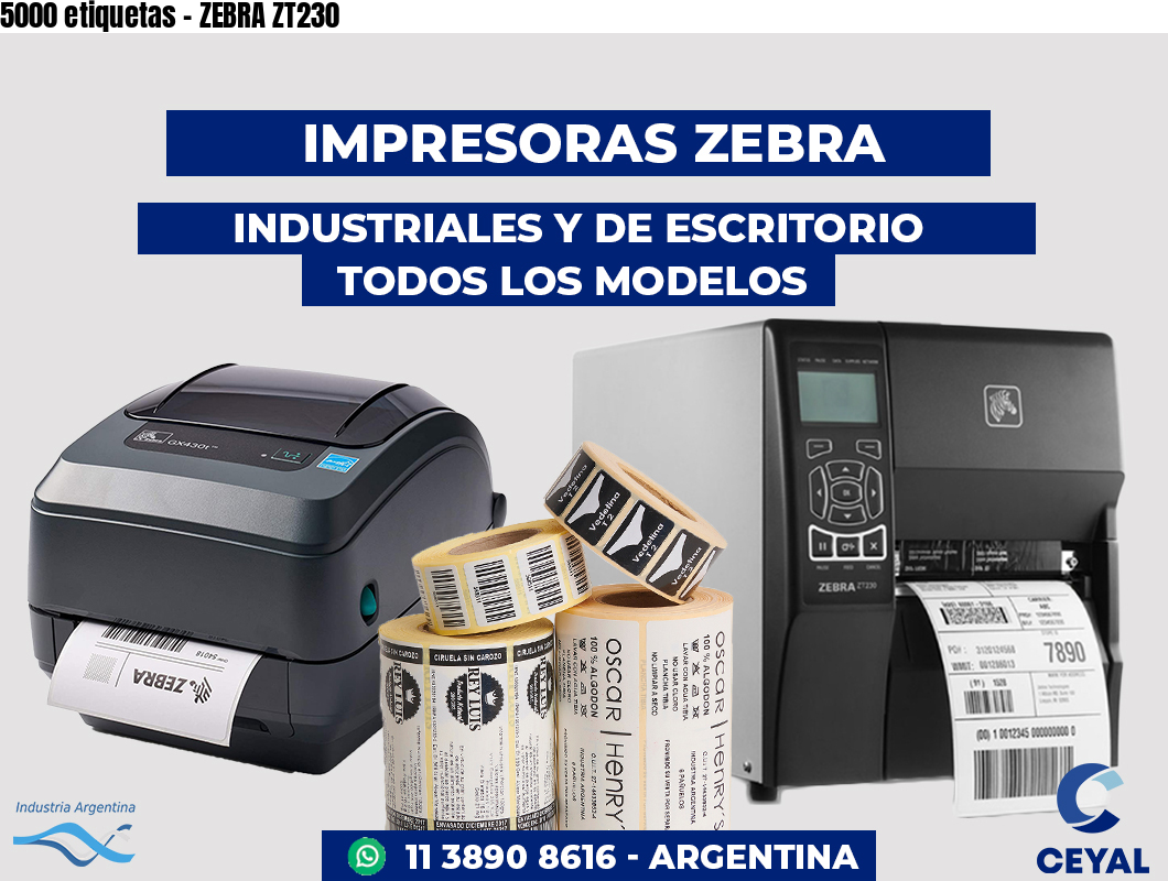 5000 etiquetas - ZEBRA ZT230