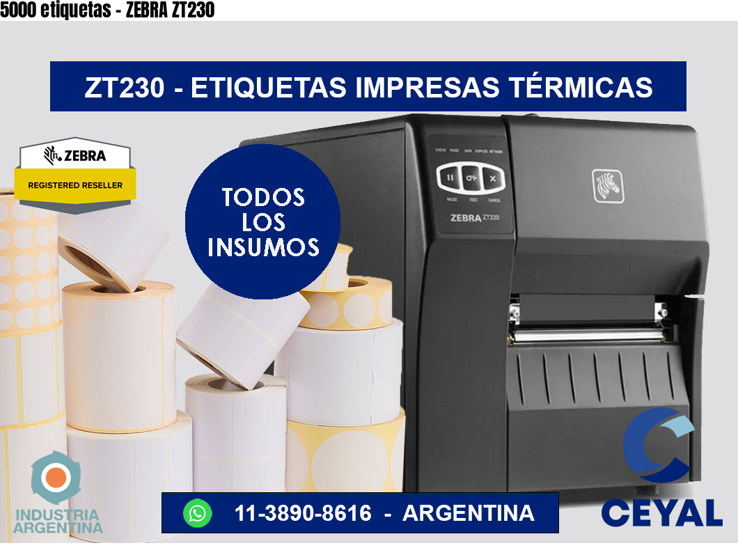 5000 etiquetas – ZEBRA ZT230