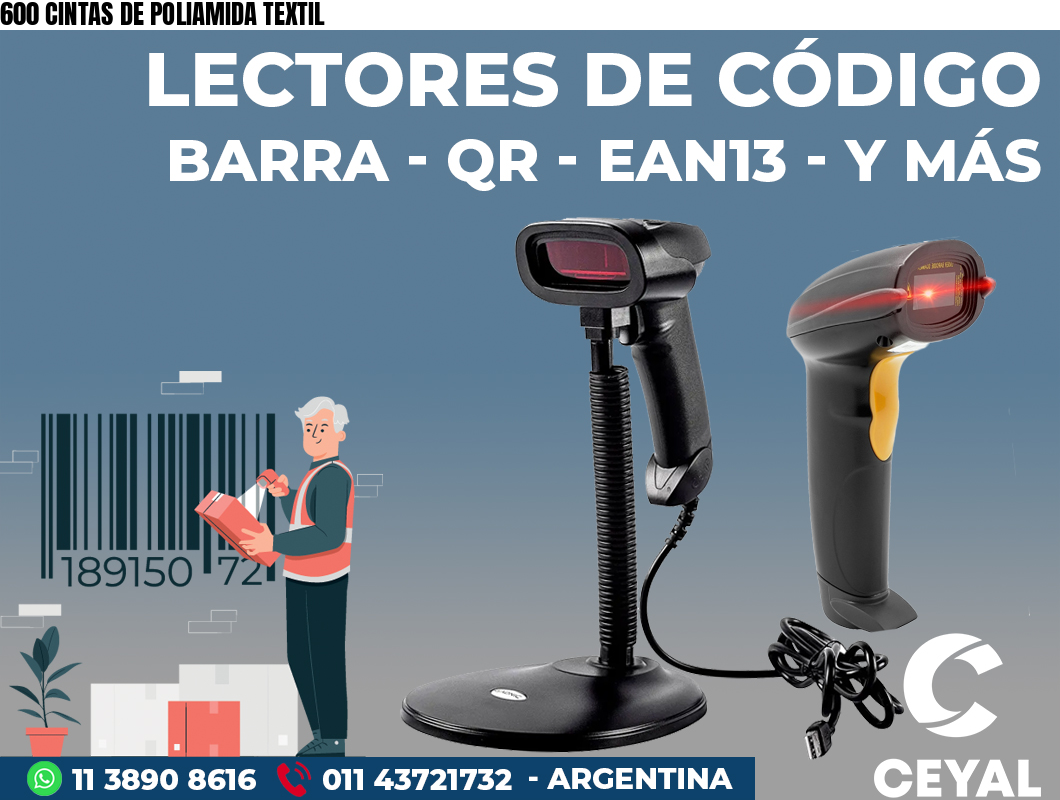600 CINTAS DE POLIAMIDA TEXTIL