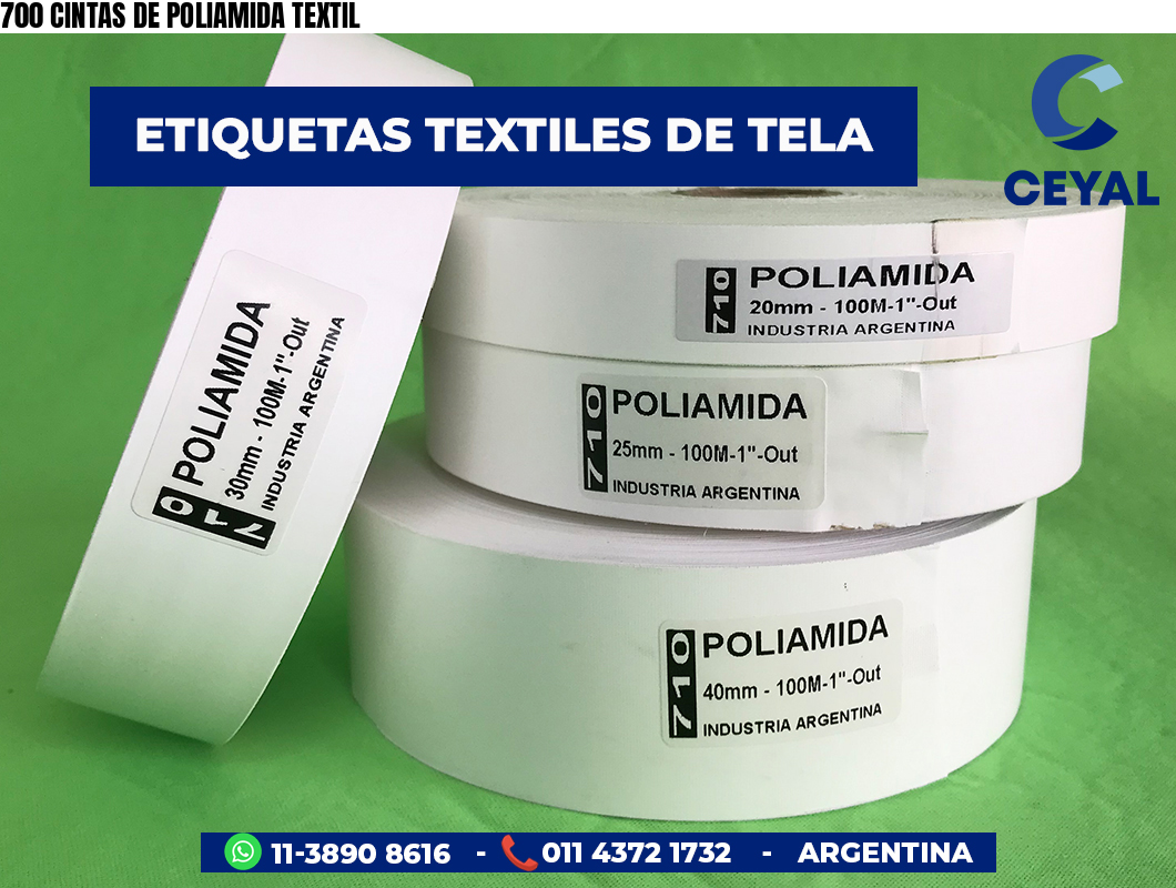 700 CINTAS DE POLIAMIDA TEXTIL