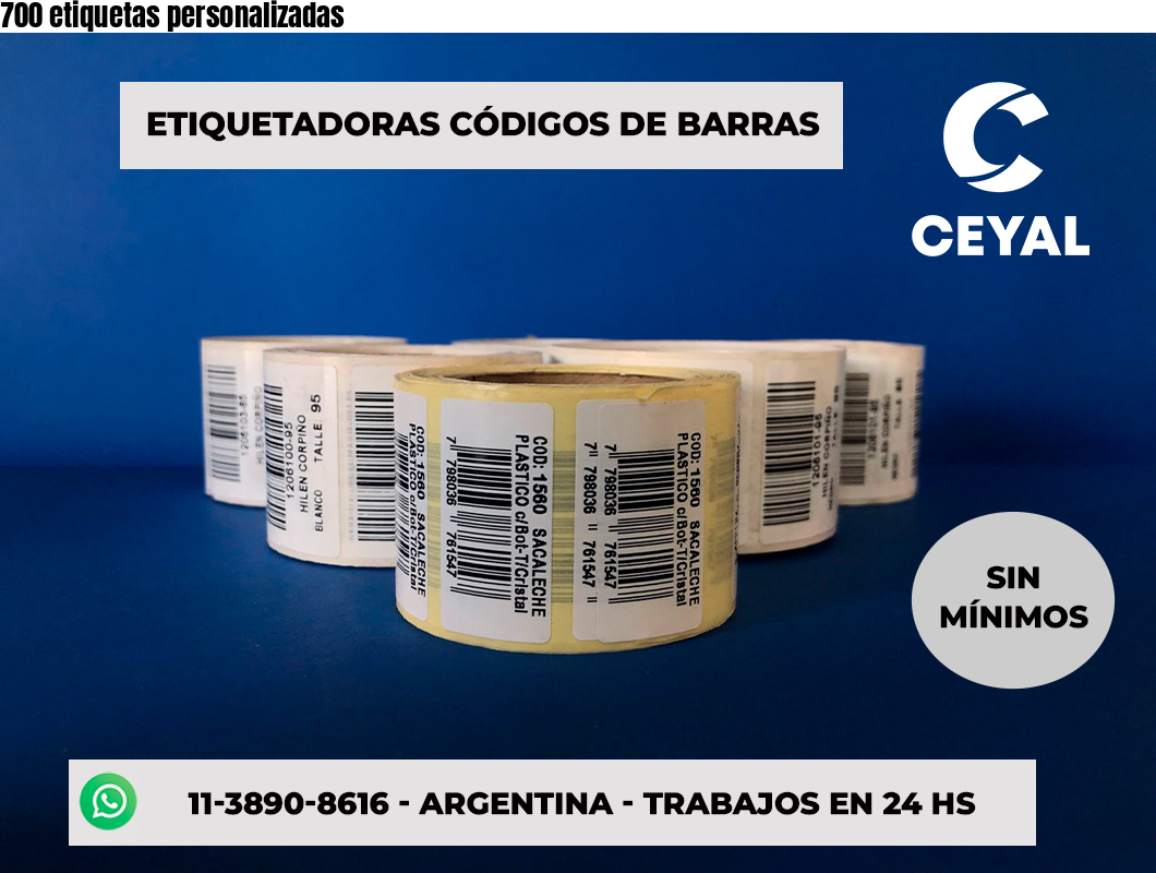 700 etiquetas personalizadas
