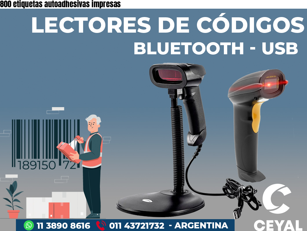 800 etiquetas autoadhesivas impresas