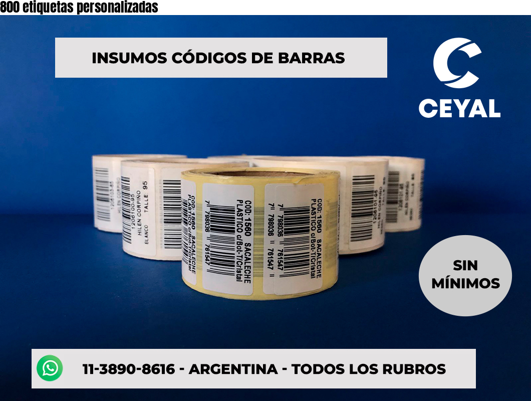 800 etiquetas personalizadas